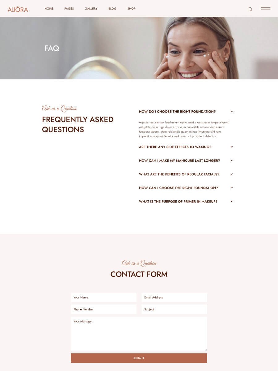 FAQ Page